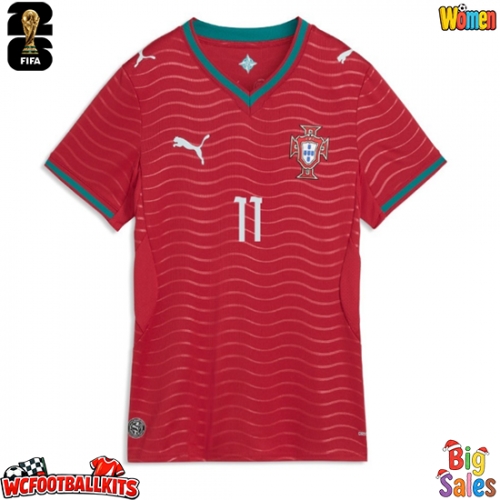 Portugal Joao Felix #11 Replica Home Stadium Shirt for Women World Cup 2026 Short Sleeve